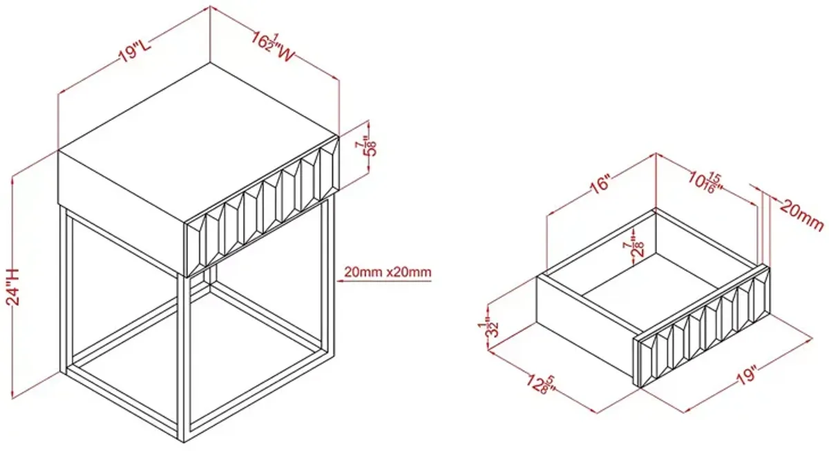 Furniture of America Lamon Side Table