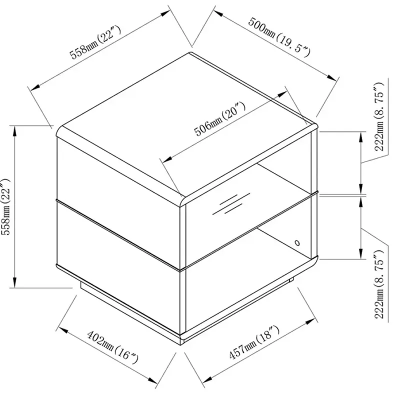 Sparrow & Wren Erlin 1 Shelf End Table