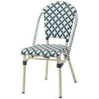 Sparrow & Wren Quade Faux Rattan Outdoor Dining Chairs, Set of 2