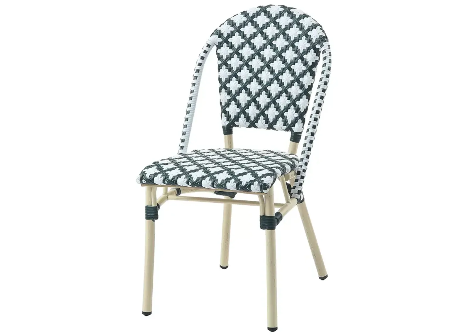 Furniture of America Quade Faux Rattan Outdoor Dining Chairs, Set of 2