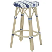 Sparrow & Wren Kindry Faux Rattan Outdoor Counter Stools, Set of 2