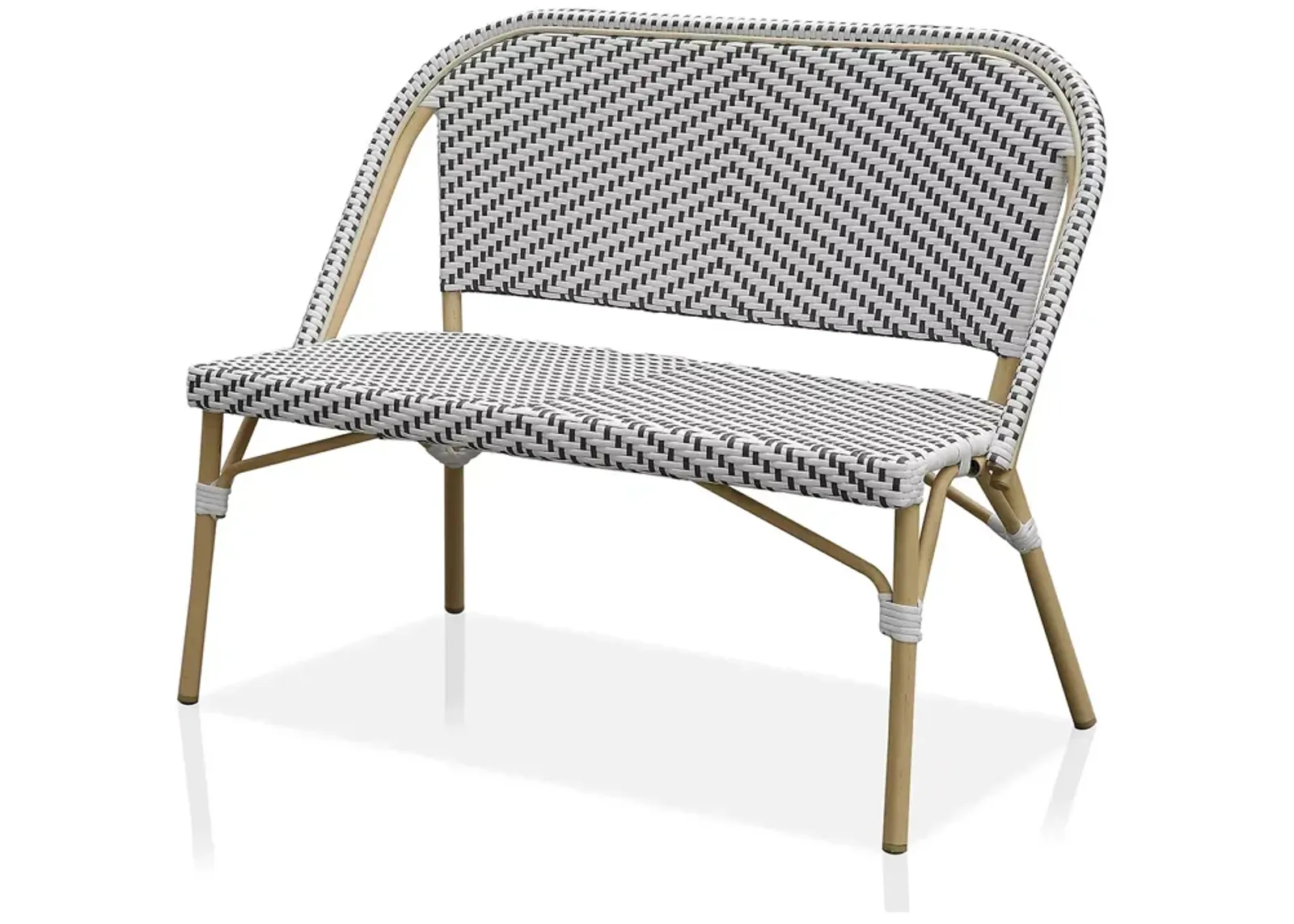 Sparrow & Wren Sylvestri Faux Rattan Outdoor Bench