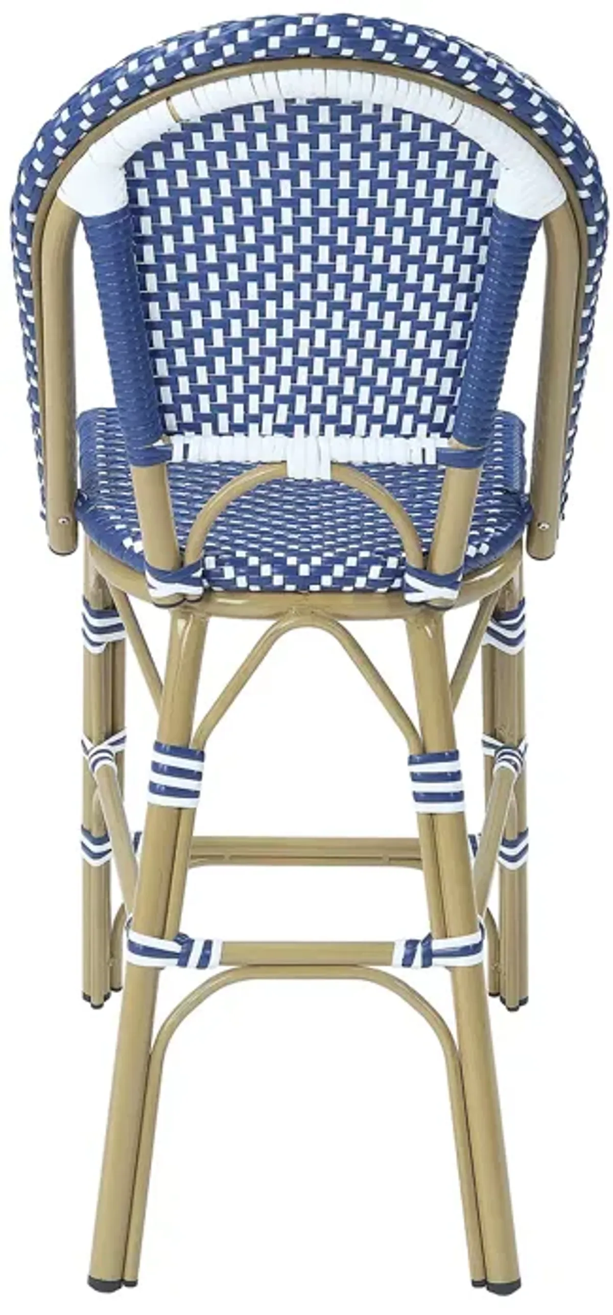 Furniture of America Tricke Faux Rattan Outdoor Bar Chairs, Set of 2