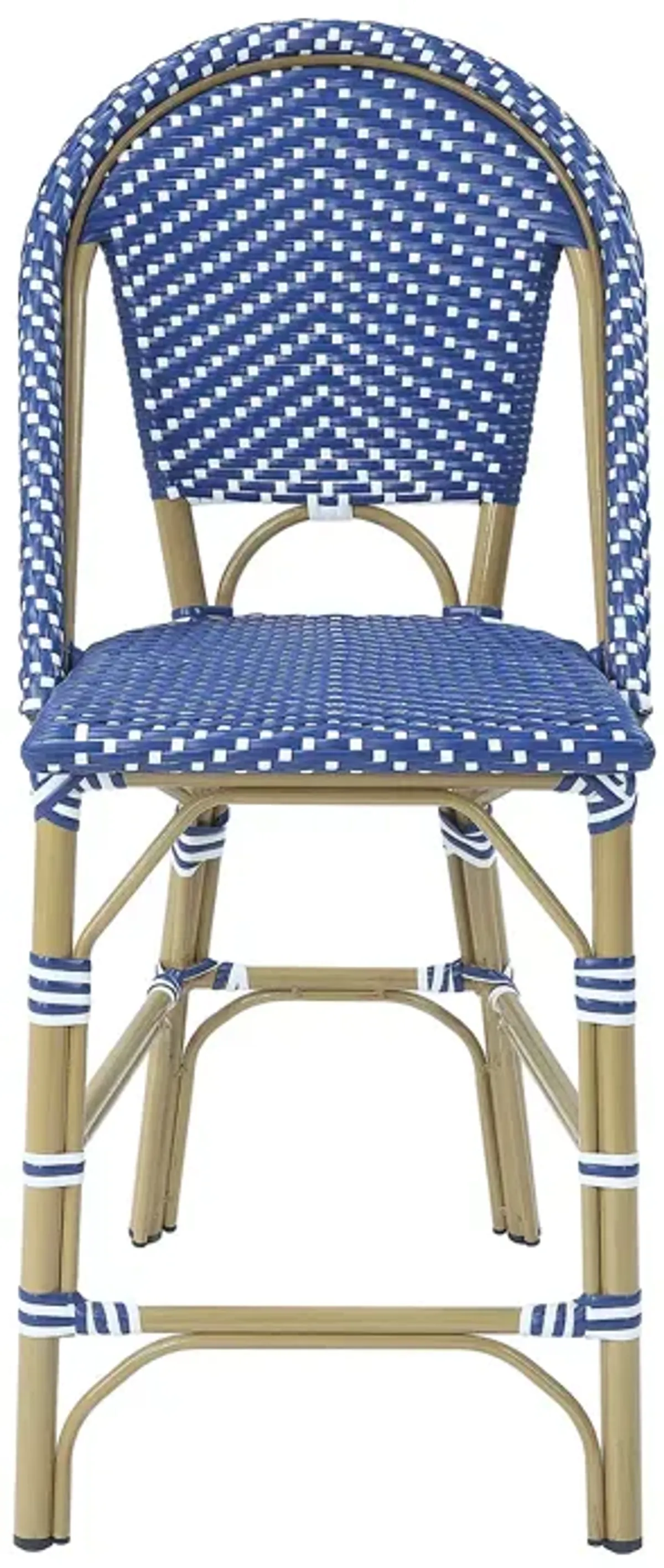 Furniture of America Tricke Faux Rattan Outdoor Bar Chairs, Set of 2