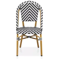 Sparrow & Wren Tempata Faux Rattan Outdoor Dining Chairs, Set of 2