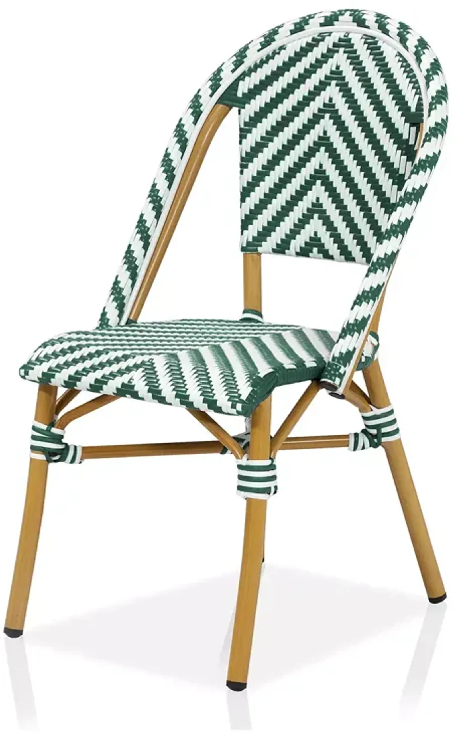 Furniture of America Tempata Faux Rattan Outdoor Dining Chairs, Set of 2