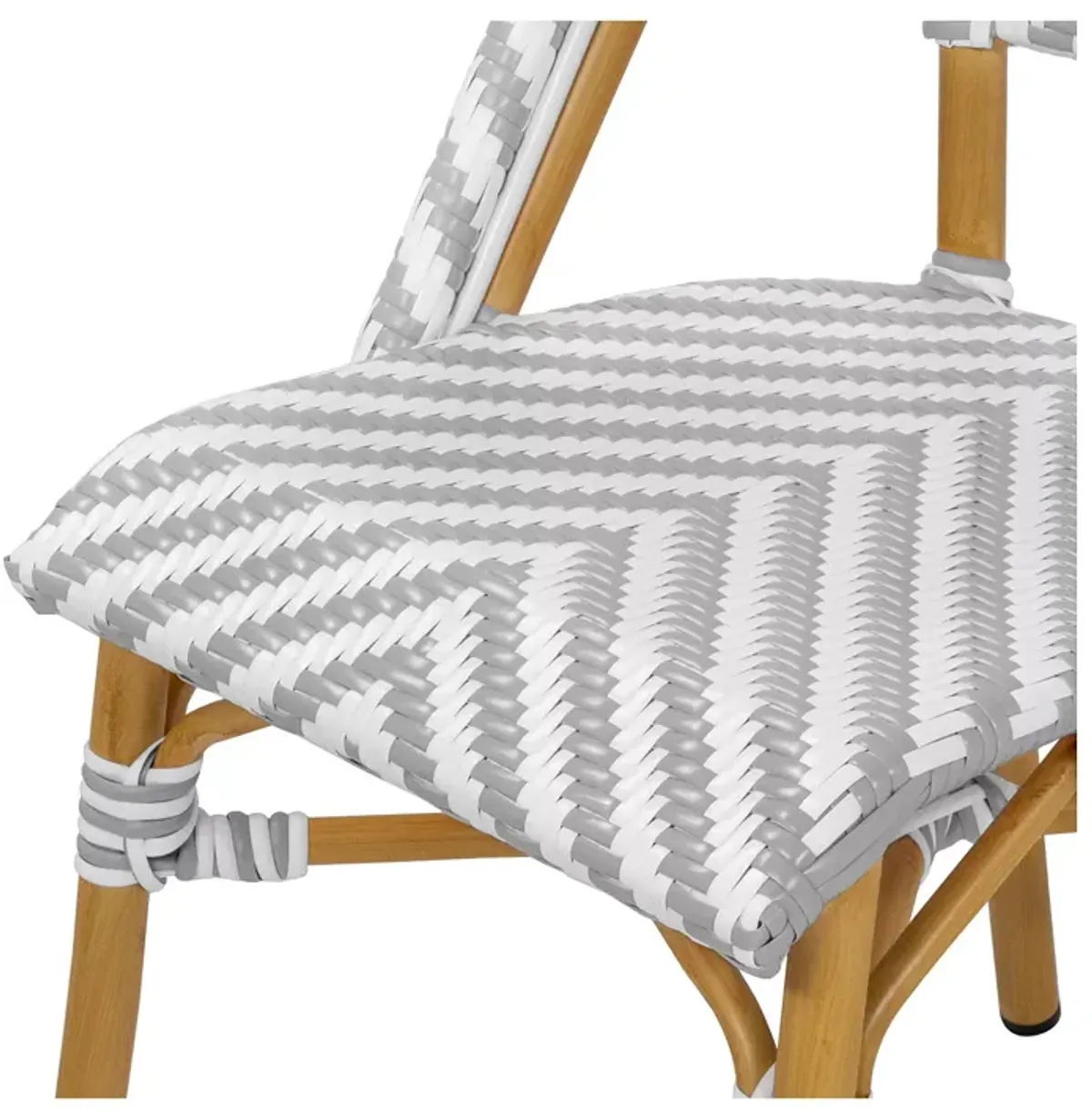 Furniture of America Tempata Faux Rattan Outdoor Dining Chairs, Set of 2