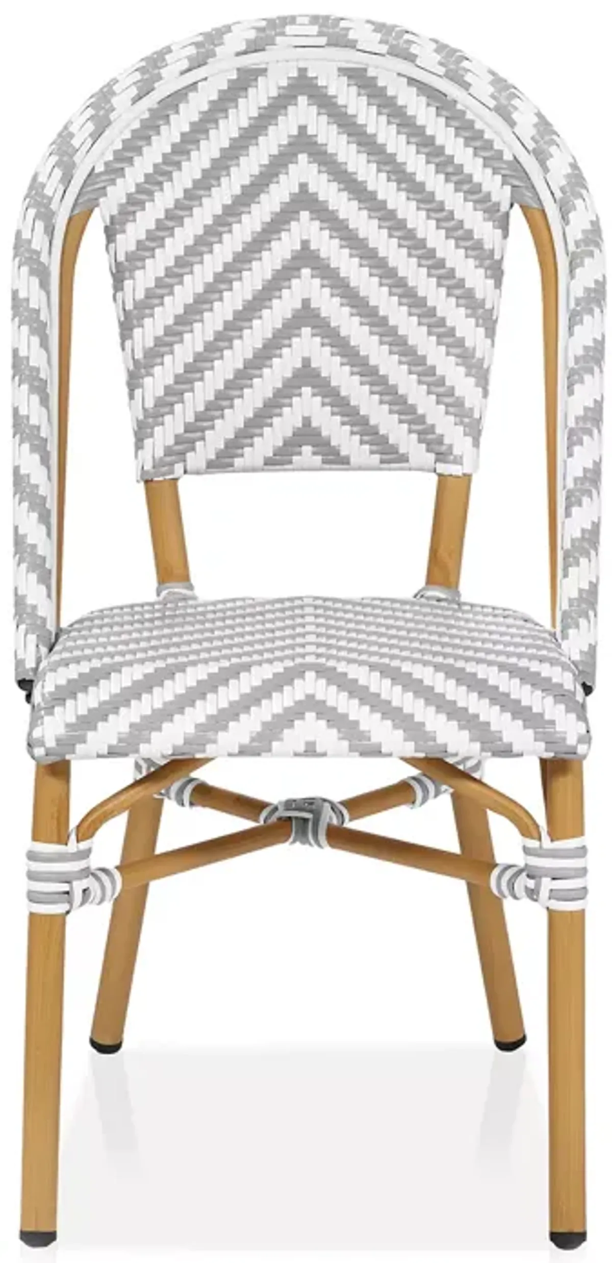 Furniture of America Tempata Faux Rattan Outdoor Dining Chairs, Set of 2