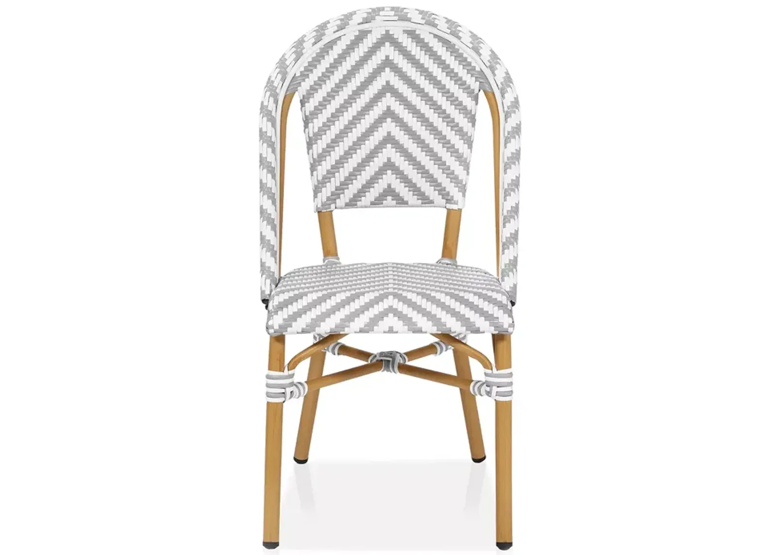 Furniture of America Tempata Faux Rattan Outdoor Dining Chairs, Set of 2