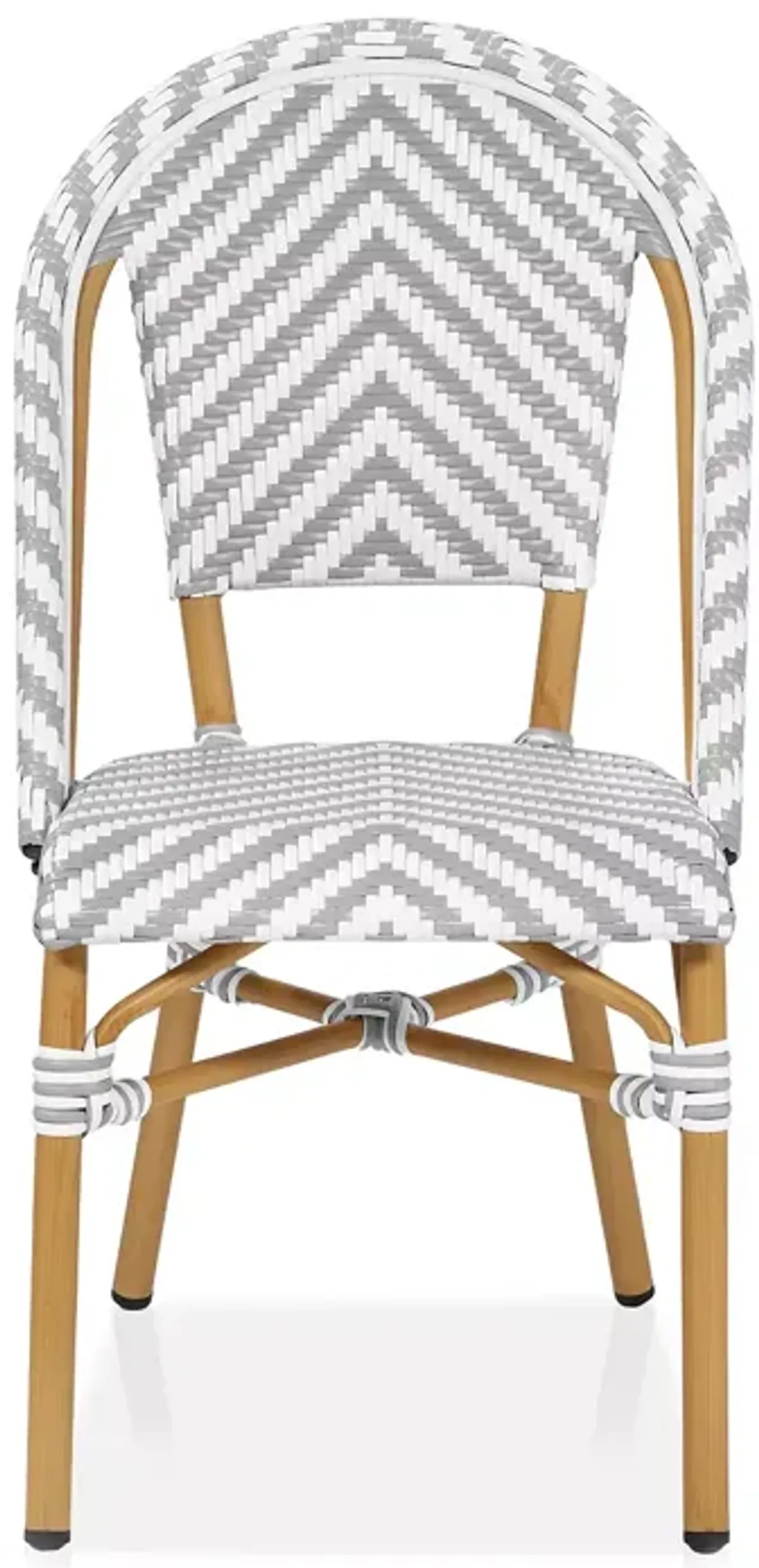 Furniture of America Tempata Faux Rattan Outdoor Dining Chairs, Set of 2