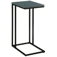 FURNITURE OF AMERICA Bleecker Antique Blue and Black C-Shaped End Table