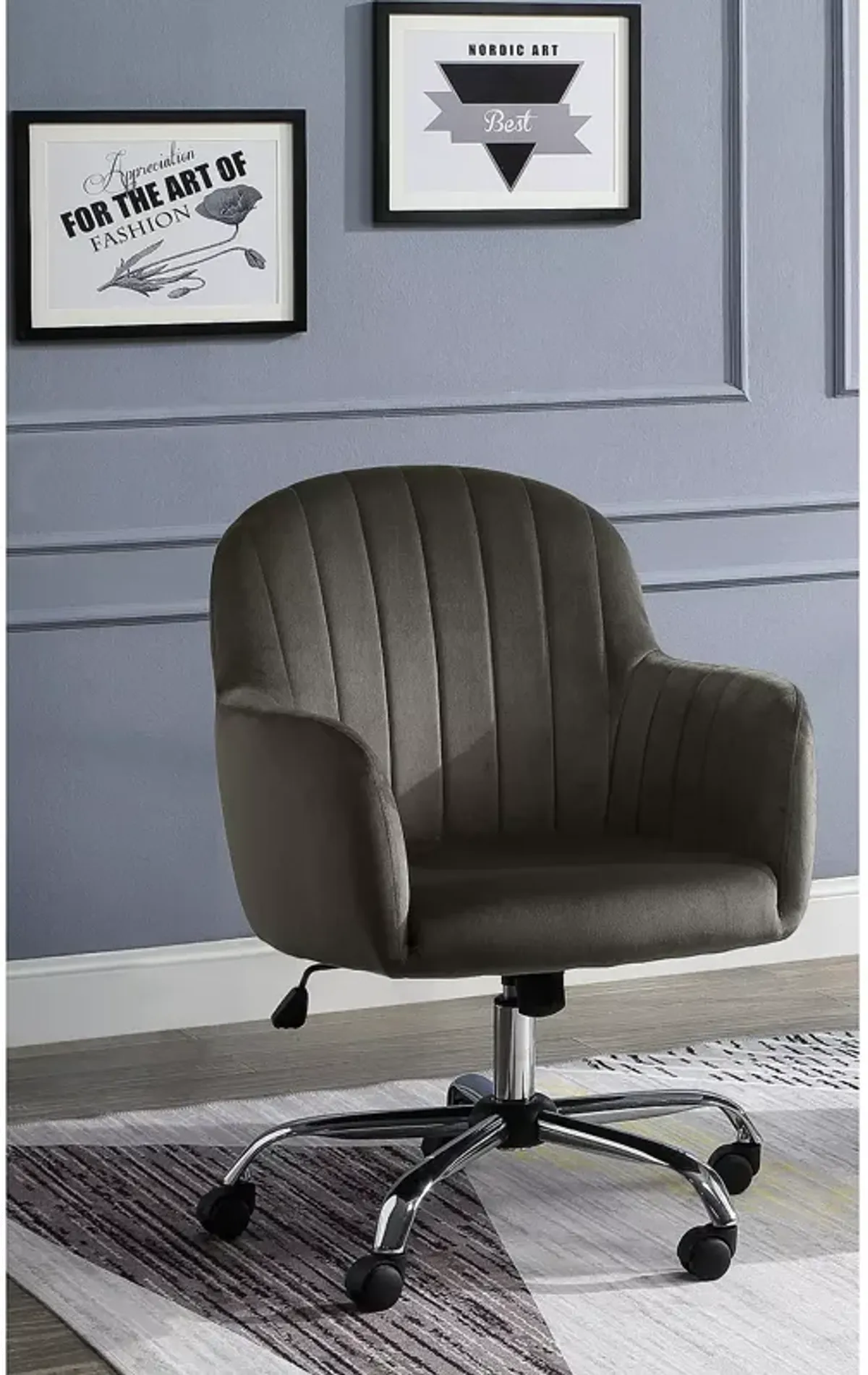 FURNITURE OF AMERICA Granville Brown Height Adjustable Office Chair