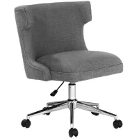 FURNITURE OF AMERICA Leona Gray Height Adjustable Office Chair 