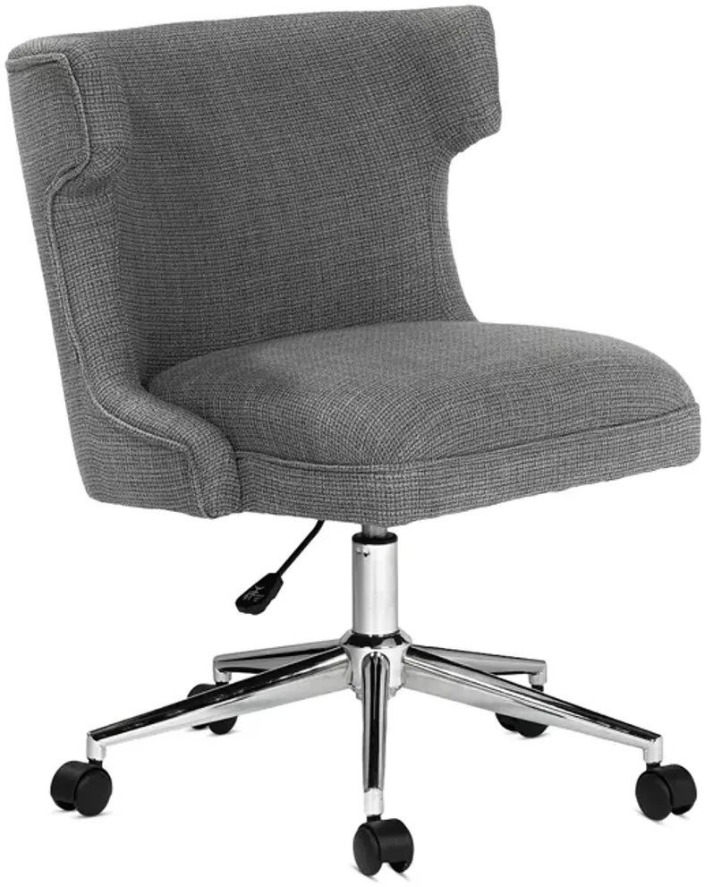 FURNITURE OF AMERICA Leona Gray Height Adjustable Office Chair 