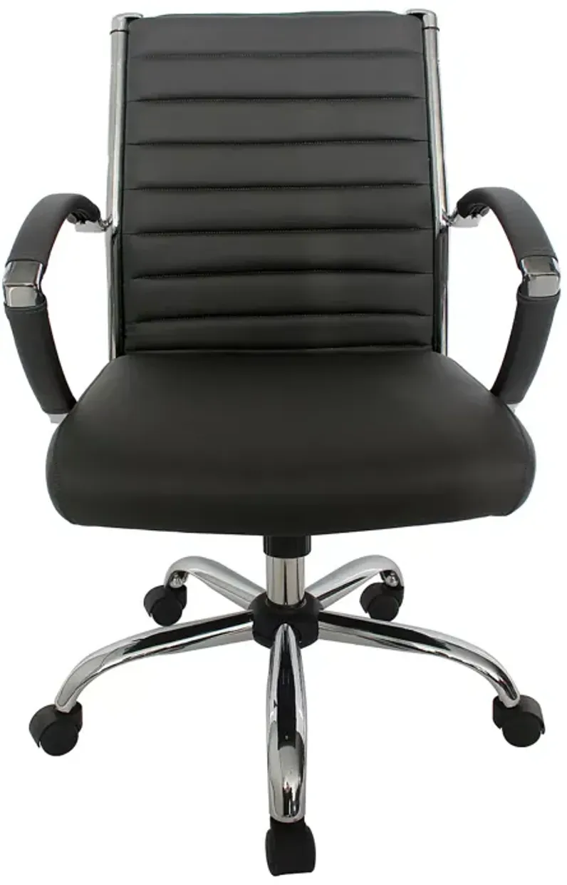 FURNITURE OF AMERICA Tioga Black Height Adjustable Office Chair