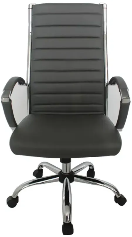 FURNITURE OF AMERICA Tioga Gray High Back Height Adjustable Office Chair