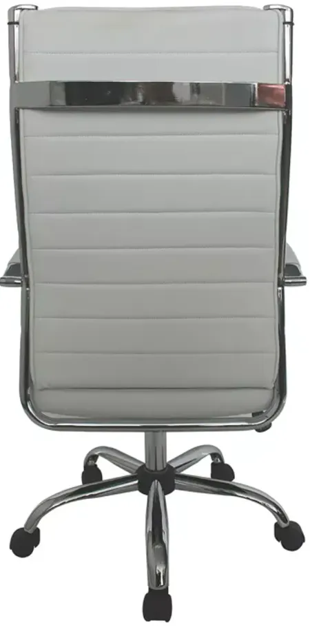 FURNITURE OF AMERICA Tioga White High Back Height Adjustable Office Chair