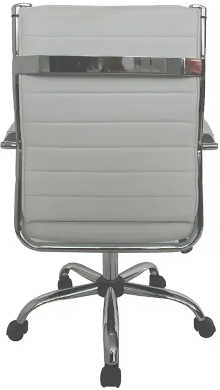 FURNITURE OF AMERICA Tioga White Height Adjustable Office Chair