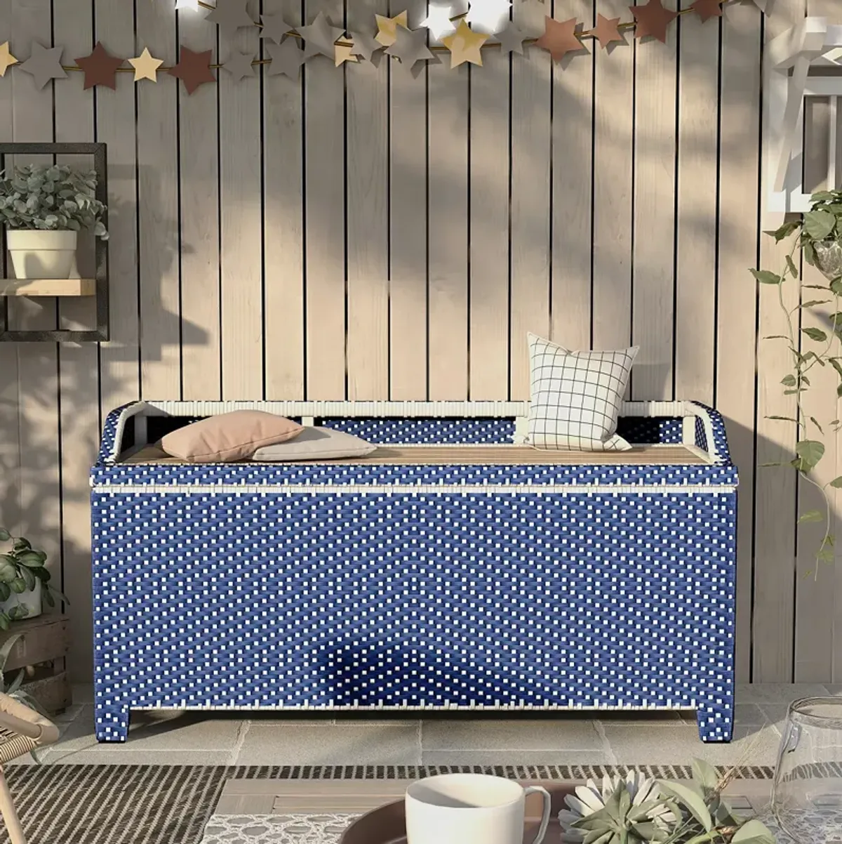 Furniture of America Tomkins Outdoor Storage Bench