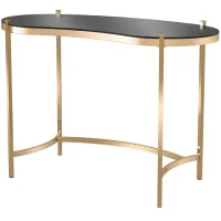 FURNITURE OF AMERICA Greig Black and Gold Writing Desk