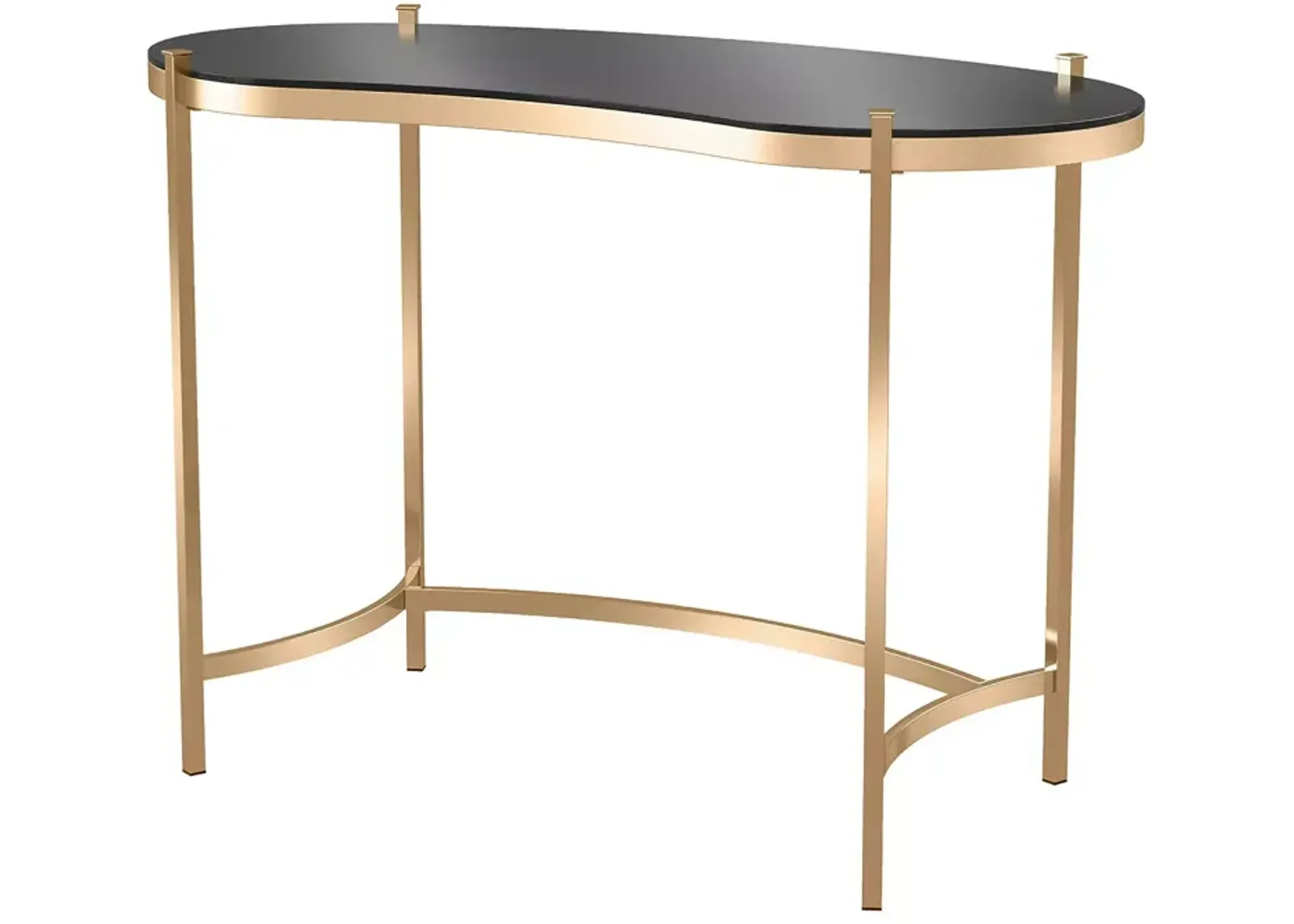 FURNITURE OF AMERICA Greig Black and Gold Writing Desk