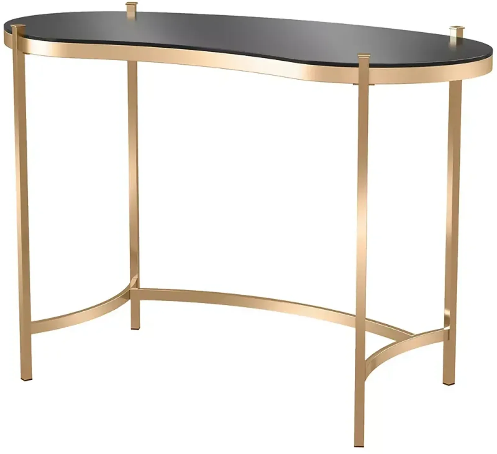 FURNITURE OF AMERICA Greig Black and Gold Writing Desk