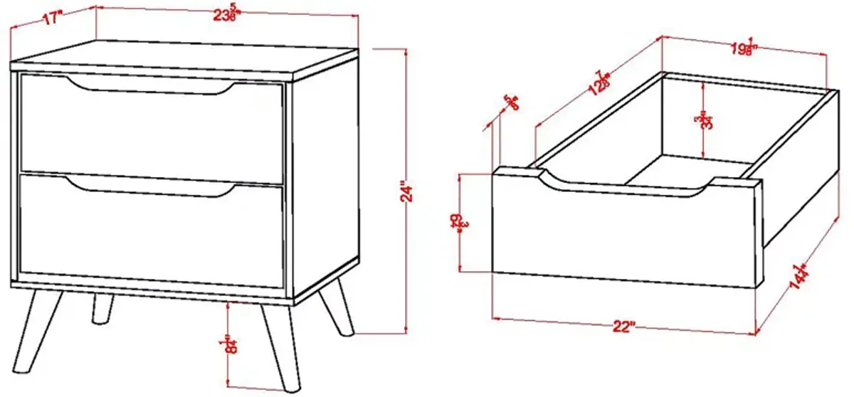 FURNITURE OF AMERICA Presley Nightstand