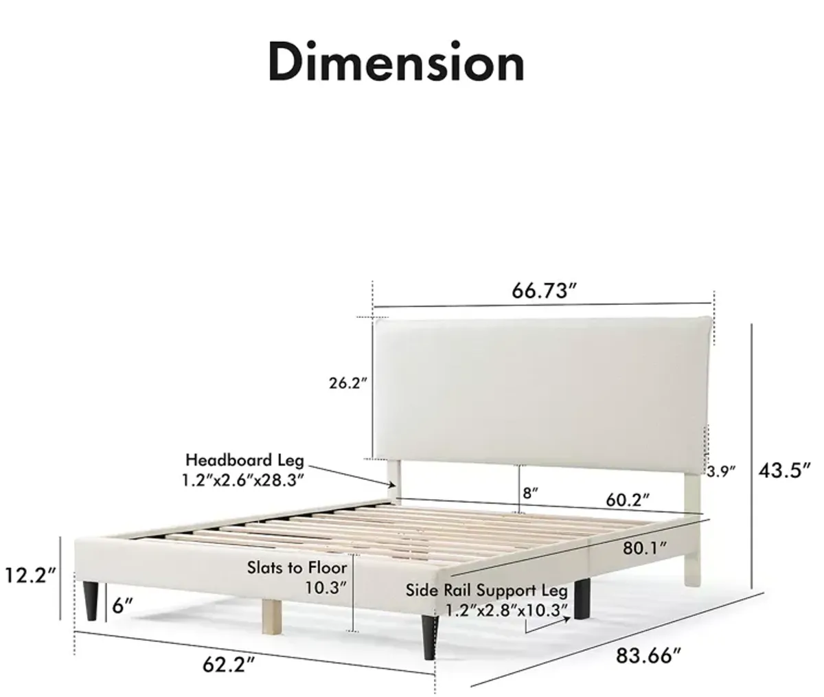 Furniture of America Vira Boucle Queen Bed