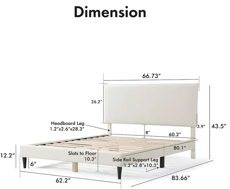 Furniture of America Vira Boucle Queen Bed