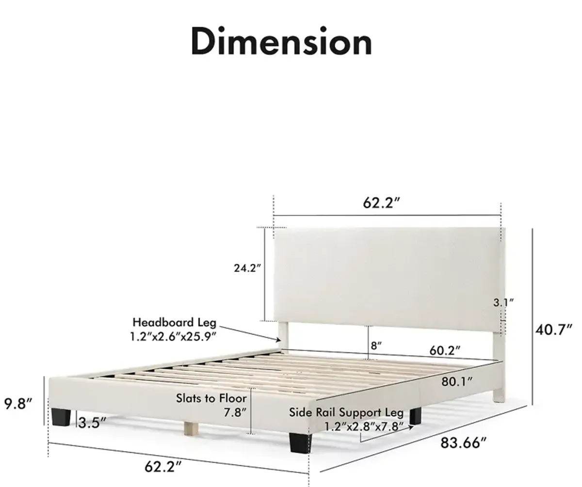 Furniture of America Mira Boucle Queen Bed