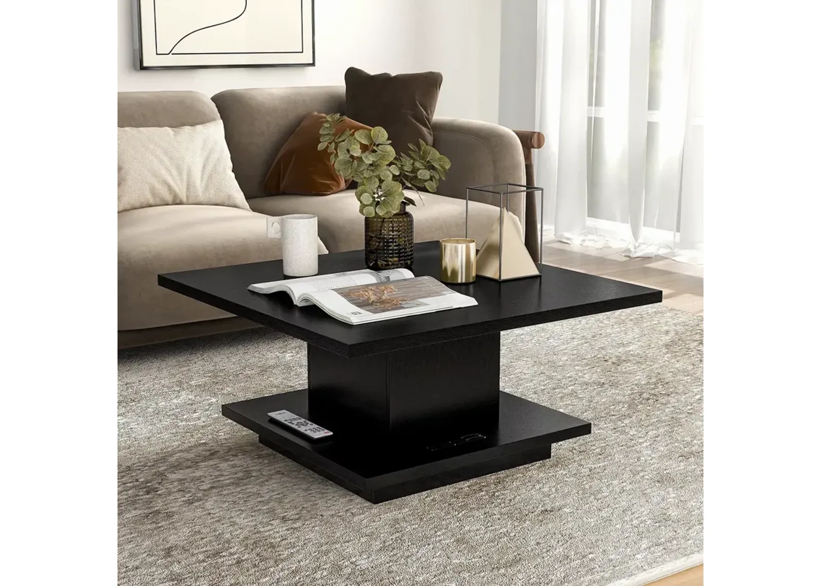 Furniture of America Pagoda Coffee Table