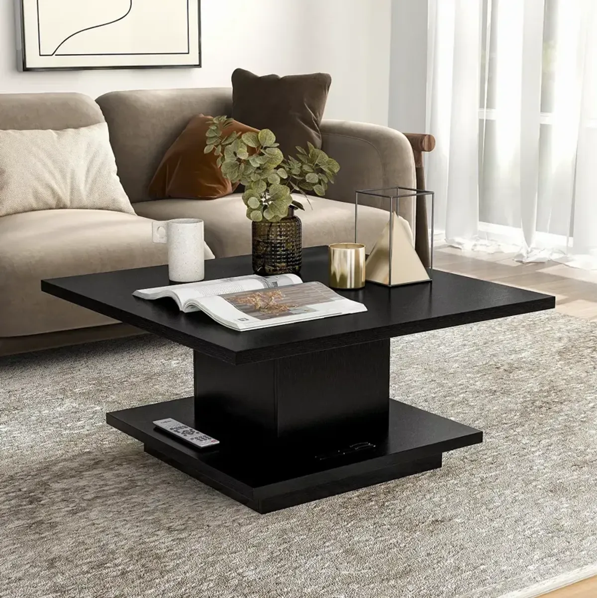 Furniture of America Pagoda Coffee Table