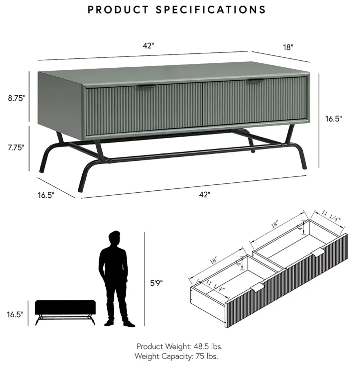 Furniture of America Lila Coffee Table