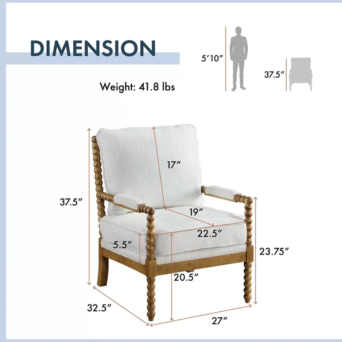 Furniture of America Anne Accent Chair