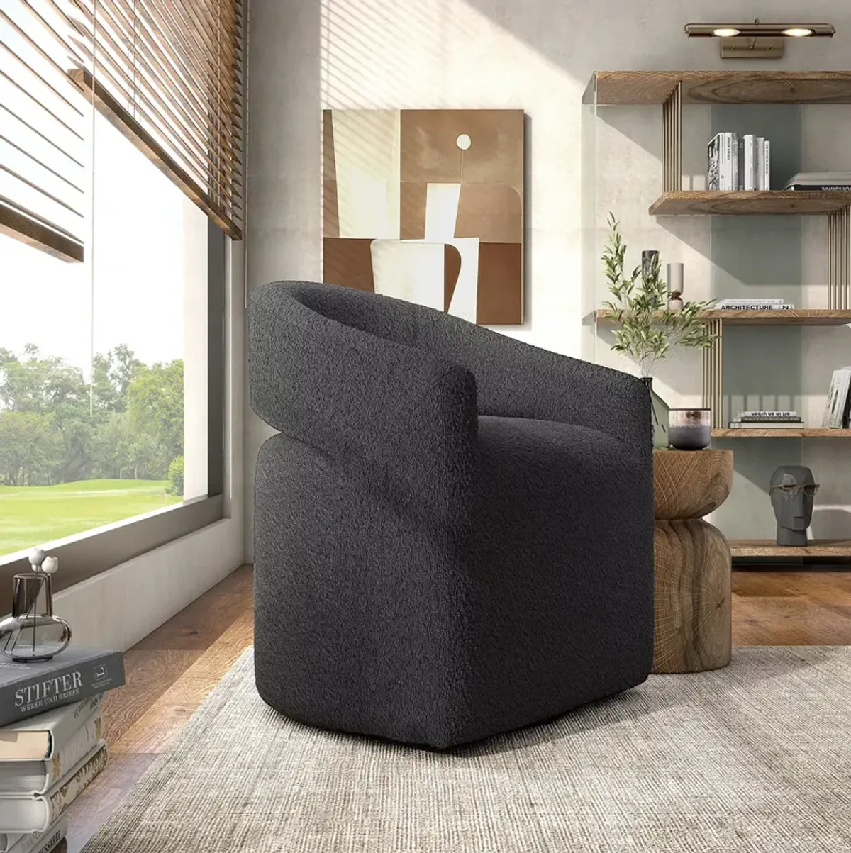 Furniture of America Miya Swivel Chair