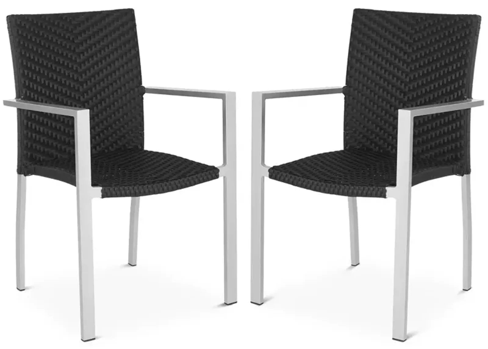 SAFAVIEH Cordova Indoor/Outdoor Stacking Arm Chairs, Set of 2