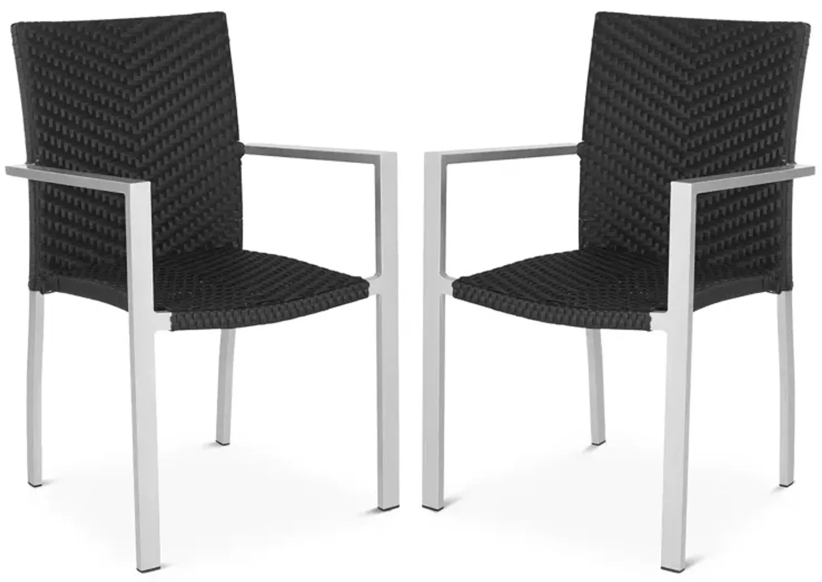 SAFAVIEH Cordova Indoor/Outdoor Stacking Arm Chairs, Set of 2