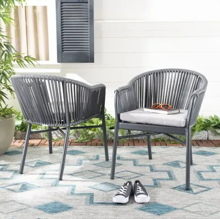 SAFAVIEH Stefano Stackable Rope Chairs, Set of 2