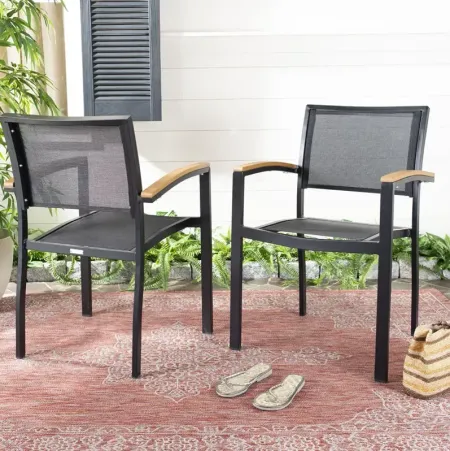 SAFAVIEH Kaelan Stackable Chairs, Set of 2
