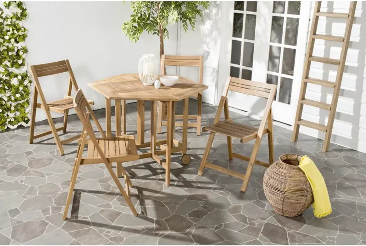 SAFAVIEH Kerman Table 5-Piece Indoor/Outdoor Dining Set