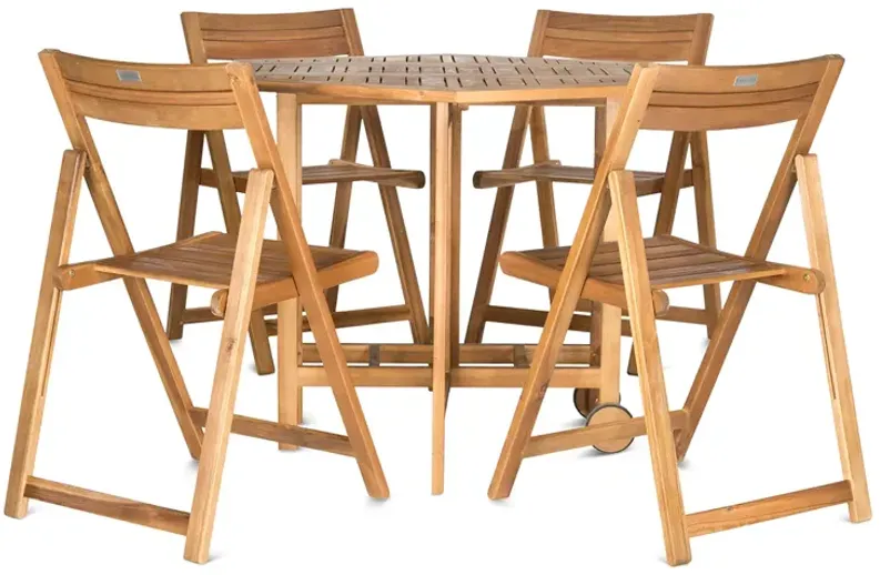 SAFAVIEH Kerman Table 5-Piece Indoor/Outdoor Dining Set