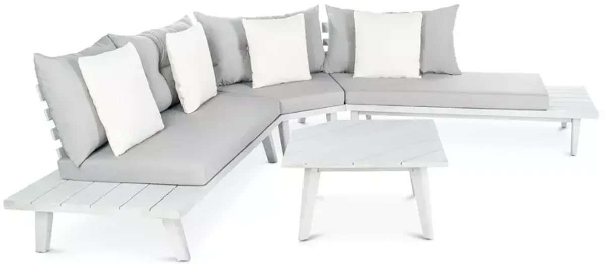 SAFAVIEH Lansen 4-Piece Corner Indoor/Outdoor Living Set