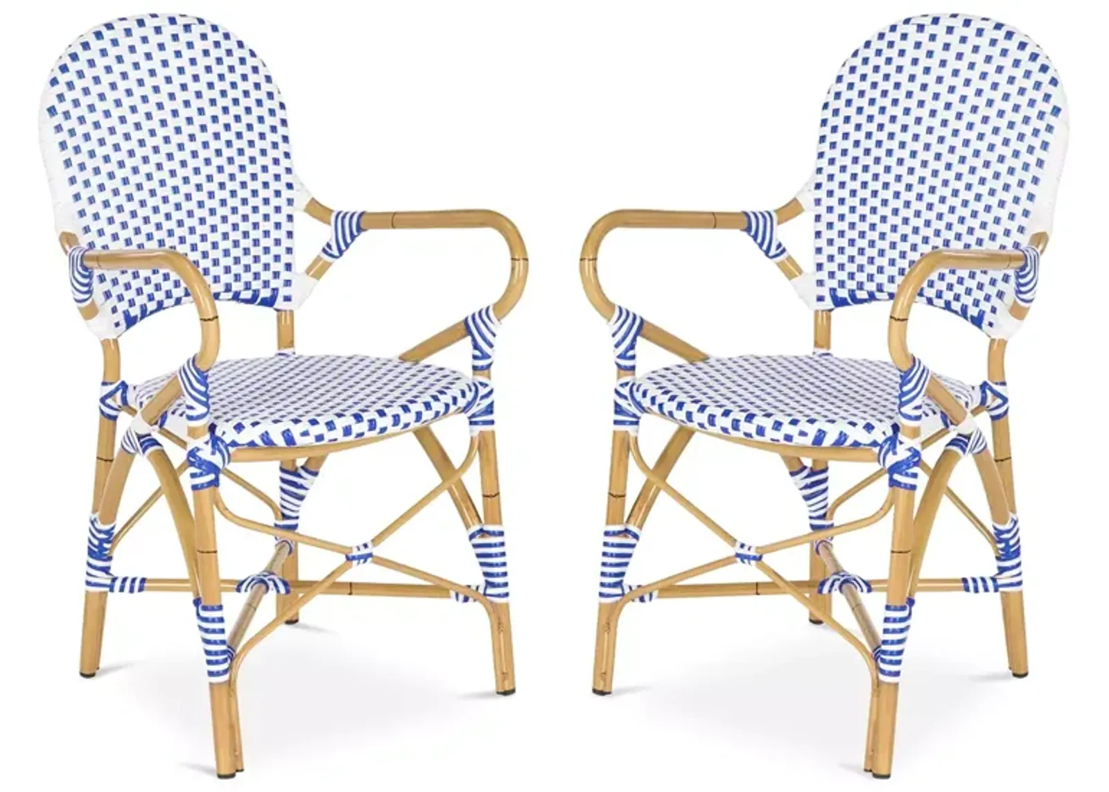 SAFAVIEH Hooper Indoor-Outdoor Stacking Arm Chair, Set of Two