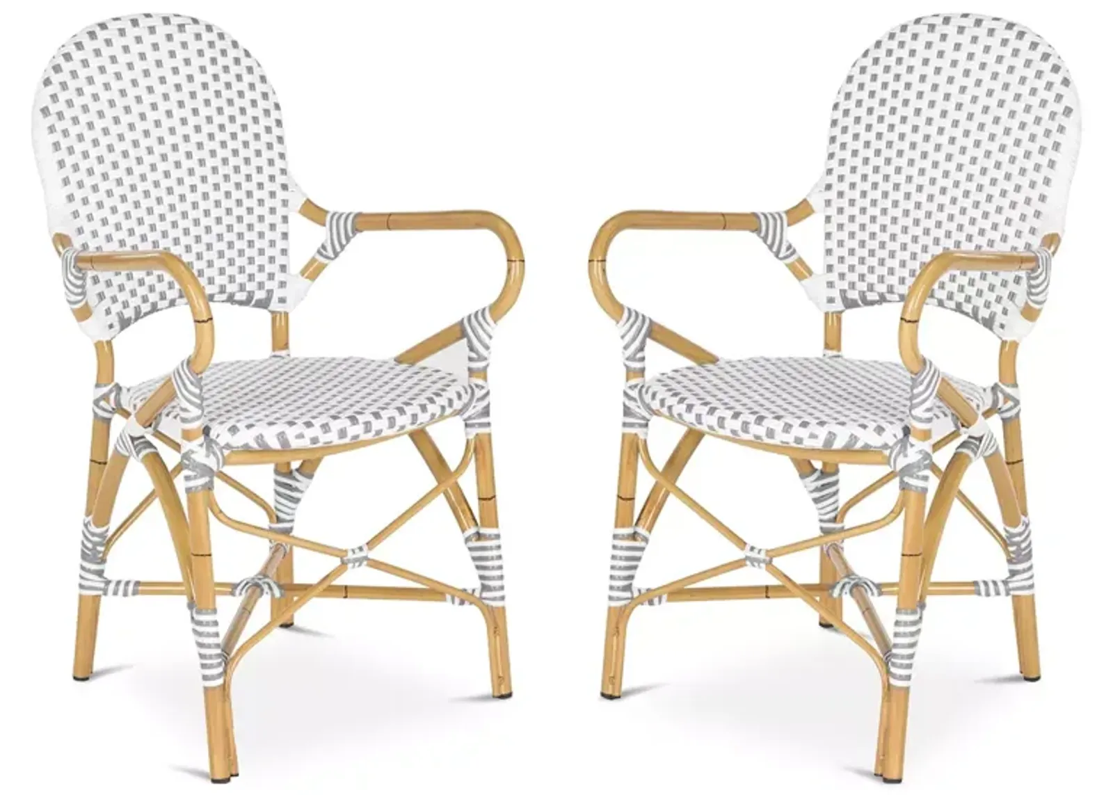 SAFAVIEH Hooper Indoor-Outdoor Stacking Arm Chair, Set of Two