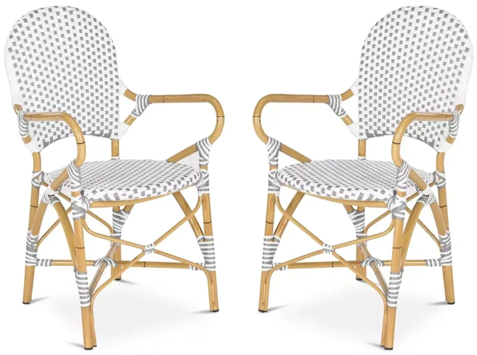 SAFAVIEH Hooper Indoor-Outdoor Stacking Arm Chair, Set of Two