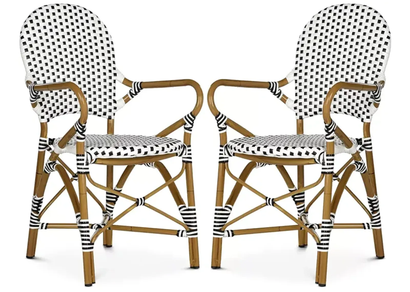 SAFAVIEH Hooper Indoor-Outdoor Stacking Arm Chair, Set of Two