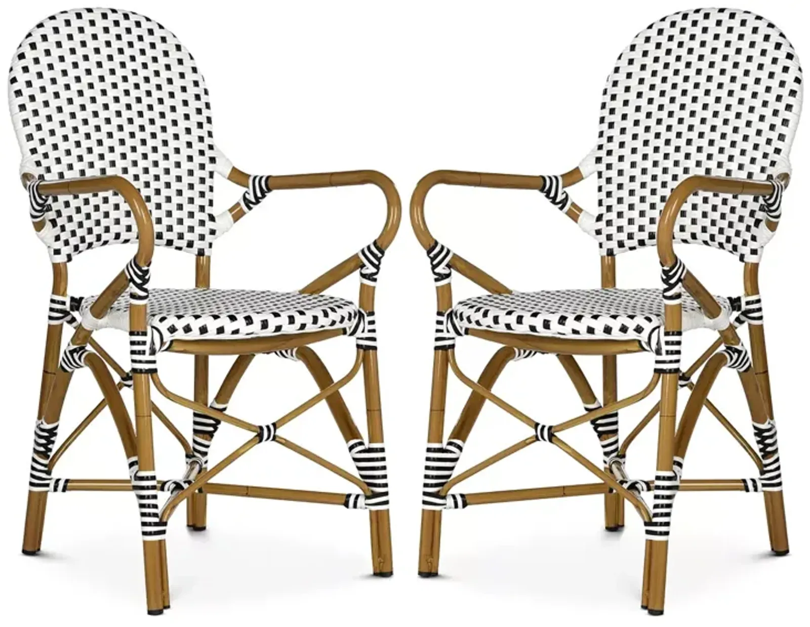 SAFAVIEH Hooper Indoor-Outdoor Stacking Arm Chair, Set of Two