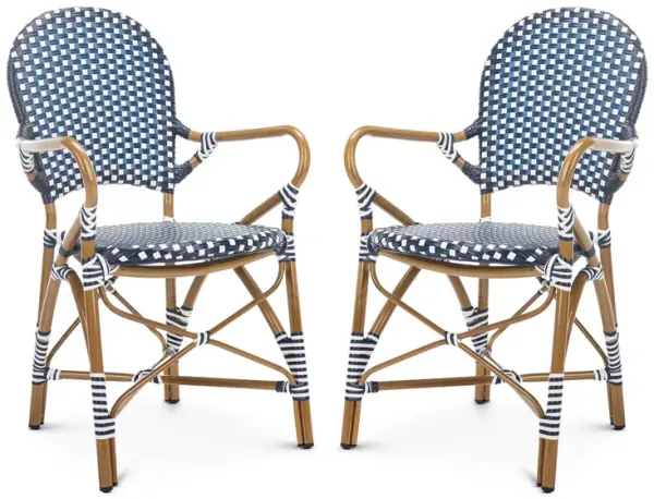 SAFAVIEH Hooper Indoor-Outdoor Stacking Arm Chair, Set of Two