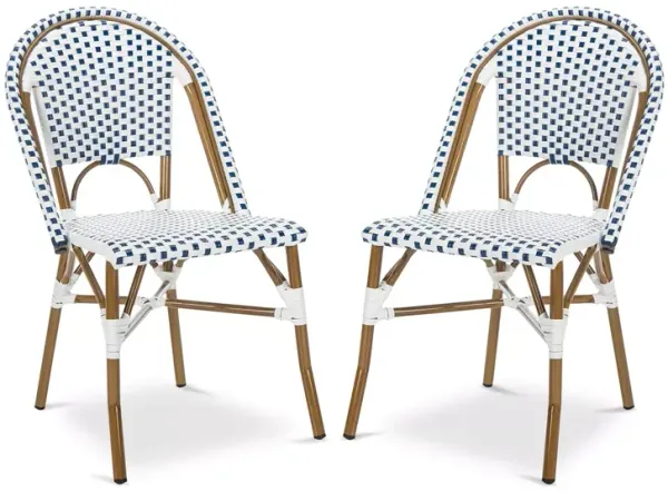 SAFAVIEH Salcha Indoor-Outdoor French Bistro Side Chair, Set of Two