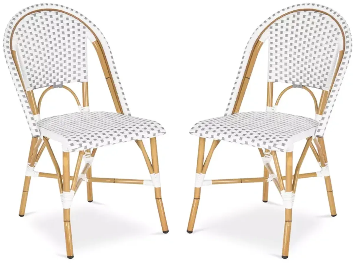 SAFAVIEH Salcha Indoor-Outdoor French Bistro Side Chair, Set of Two